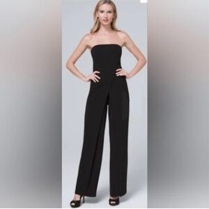 White House Black Market Strapless Black Jumpsuit